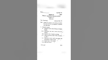 OBJECT ORIENTED PROGRAMMING/3rd sem/BCA / question paper 2022 Kuk Crsu mdu universities