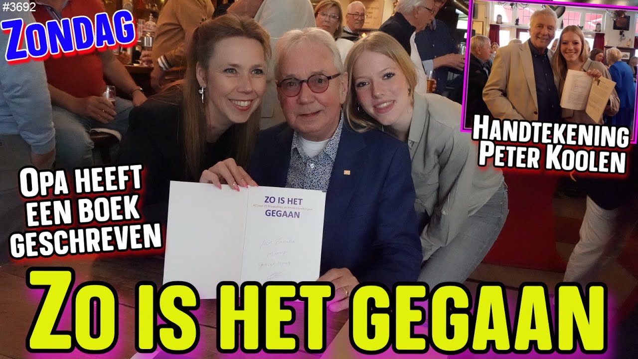 Opa heeft weer een BOEK geschreven. We gaan naar BERGEN op Zoom voor de presentatie 