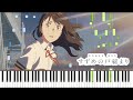 Tears of Suzume (FULL) - Suzume no Tojimari Piano Cover | すずめの涙 | Sheet Music [4K]