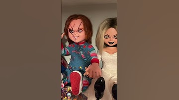 Thumbnail of Life-size Chucky and Tiffany from Trick or Treat Studios! #childsplay #chucky #tiffany #shorts