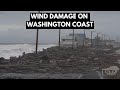 01-09-2024 West Beach, WA - Major Windstorm, flooding, high tide, debris over roadway.