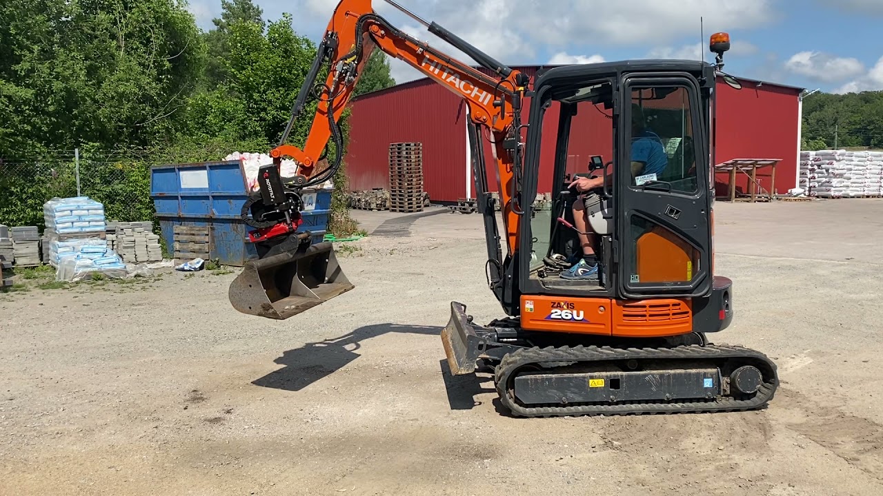 Minigrävare Hitachi ZX26U-6 CR / Centralsmörjning + Tiltrotator nytt 2021