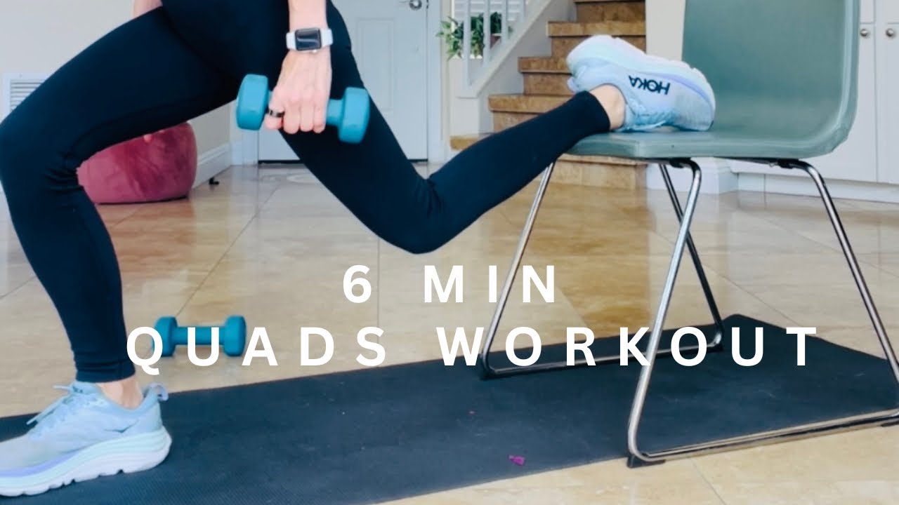 6 min quads workout - at home with dumbbells Series 54 @Fourtwofitness ...