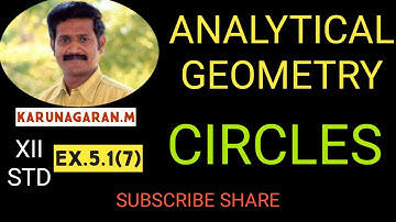 12th STD Ex.5.1 (7).A circle of area 9π has  two of its diameter along the lines x+y=5 and x-y=1.