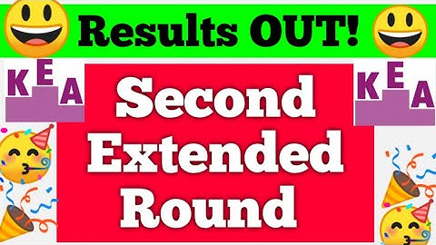KCET SECOND EXTENDED ROUND Results 2023/ KCET 2ND EXTENDED ROUND 2023