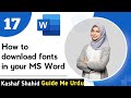 How to download fonts in your ms word documents  guide me urdu  2023