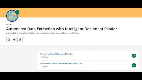 Automated Data Extraction with Intelligent Document Reader || Salesforce Trailhead || Quiz Solution
