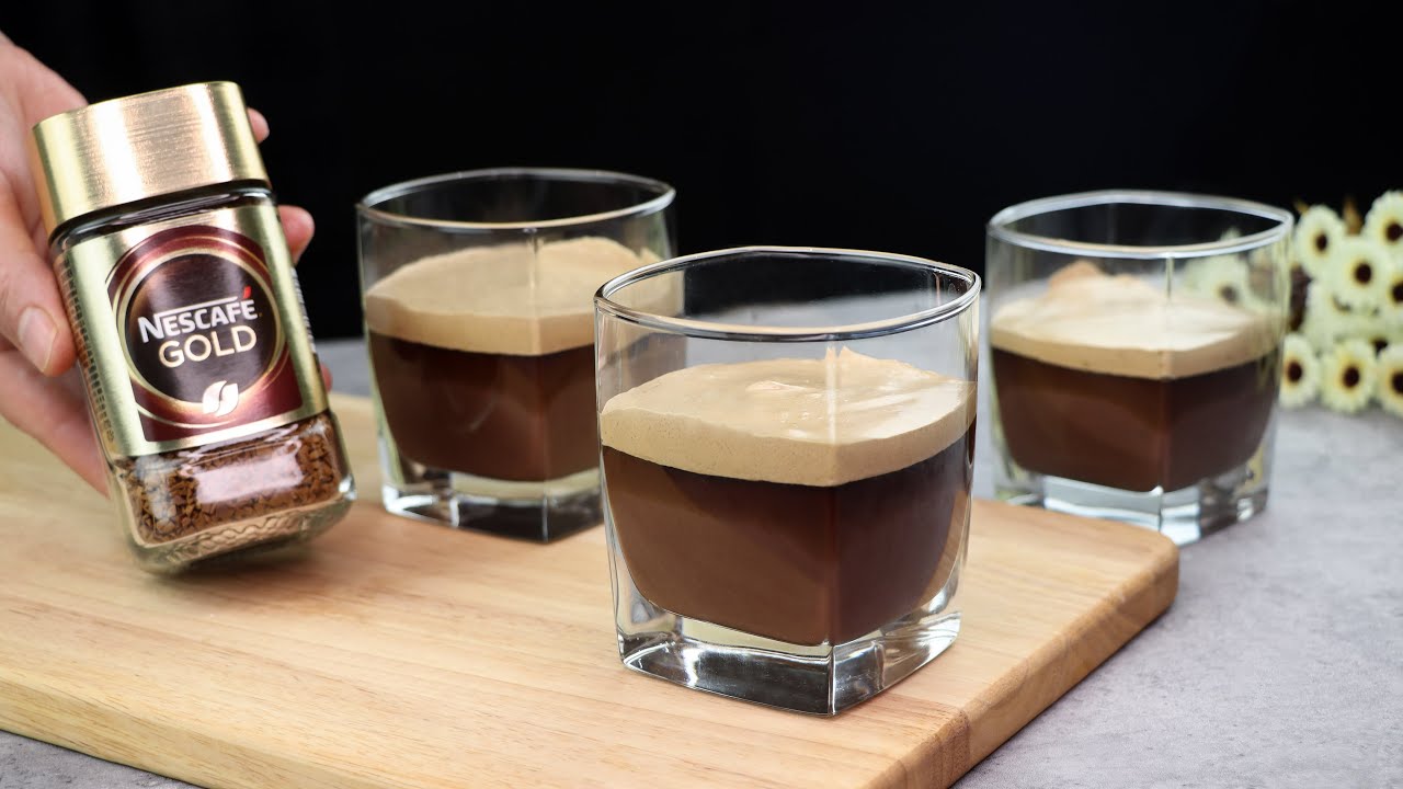 If you have some milk and Nescafe! Prepare this delicious dessert  Without gelatine  Without oven.