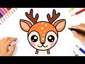 HOW TO DRAW A CUTE KAWAII DEER EASY STEP BY STEP ????????