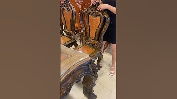💥💥HIẾM CÓ - KHÓ TÌM| Bộ bàn ăn Mun sọc Lào kết hợp Nu gõ Lào Hiếm #noithatcaocap #furniture