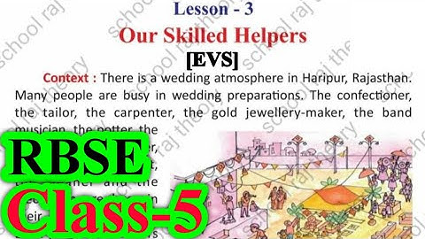 Our Skilled Helpers | Class 5 EVS Lesson 3 | RBSE | Question Answers | For English Medium #rbse #evs