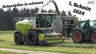 Der Hektarkiller trägt jetzt schwarz - Gras häckseln mit Claas Jaguar 990 -  LU Schicker