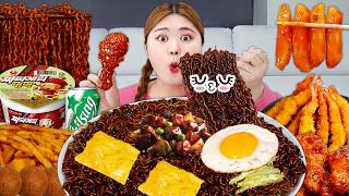 MUKBANG Jjapagetti black bean noodles Jjajangmyeon COLLECTION by HIU 하이유