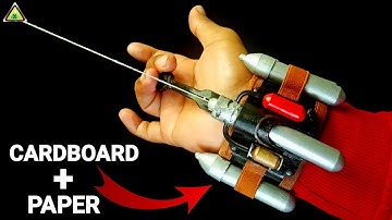 SCARLET SPIDER-MAN Ps4 web shooter that shoots || How To Make SPIDER-MAN web shooter with cardboard