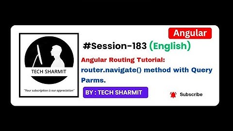 Router.Navigate() method with Query Parm in Angular | Angular Tutorial in English (Session-183)
