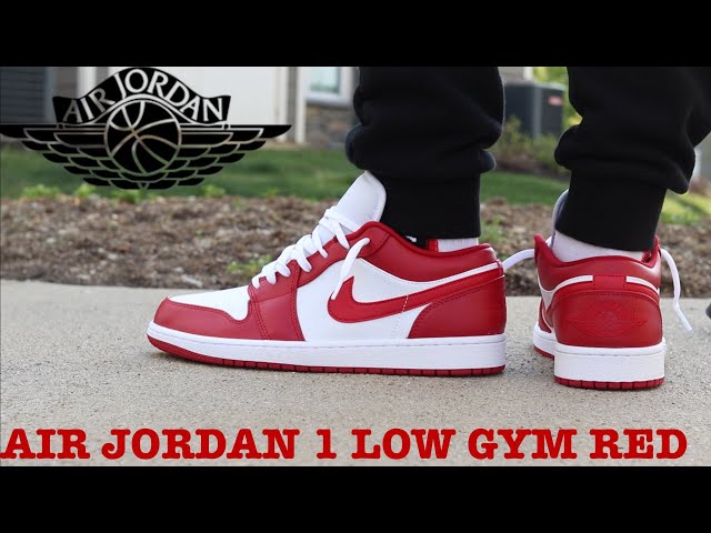 jordan 1 gym red on feet