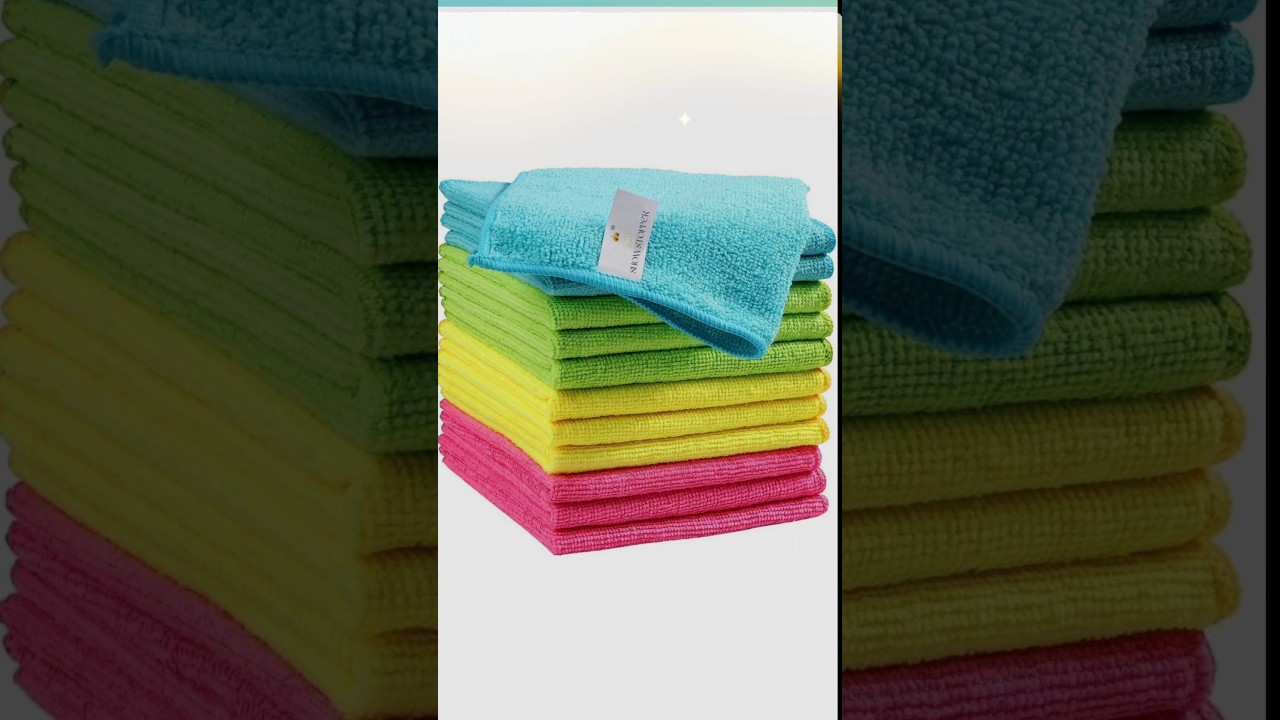 Showstopper Microfiber Cleaning Cloth,12 Pack, Lint Free, Highly Absorbent, 