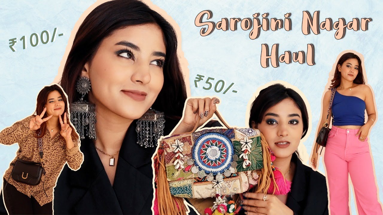 Sarojini Nagar Haul | ₹50 😱 | Bags, Jewellery & Clothes