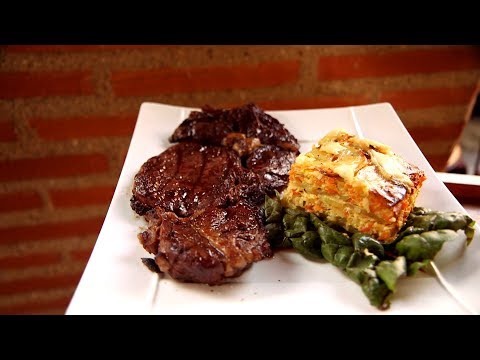 recette-:-entrecôte-grillée-et-lasagnes-de-légumes---météo-à-la-carte