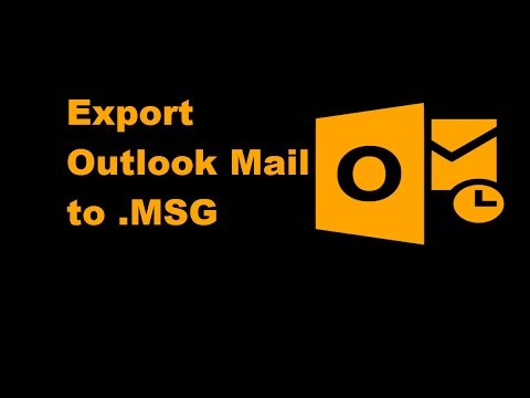 Export Outlook mail to .Msg Files.