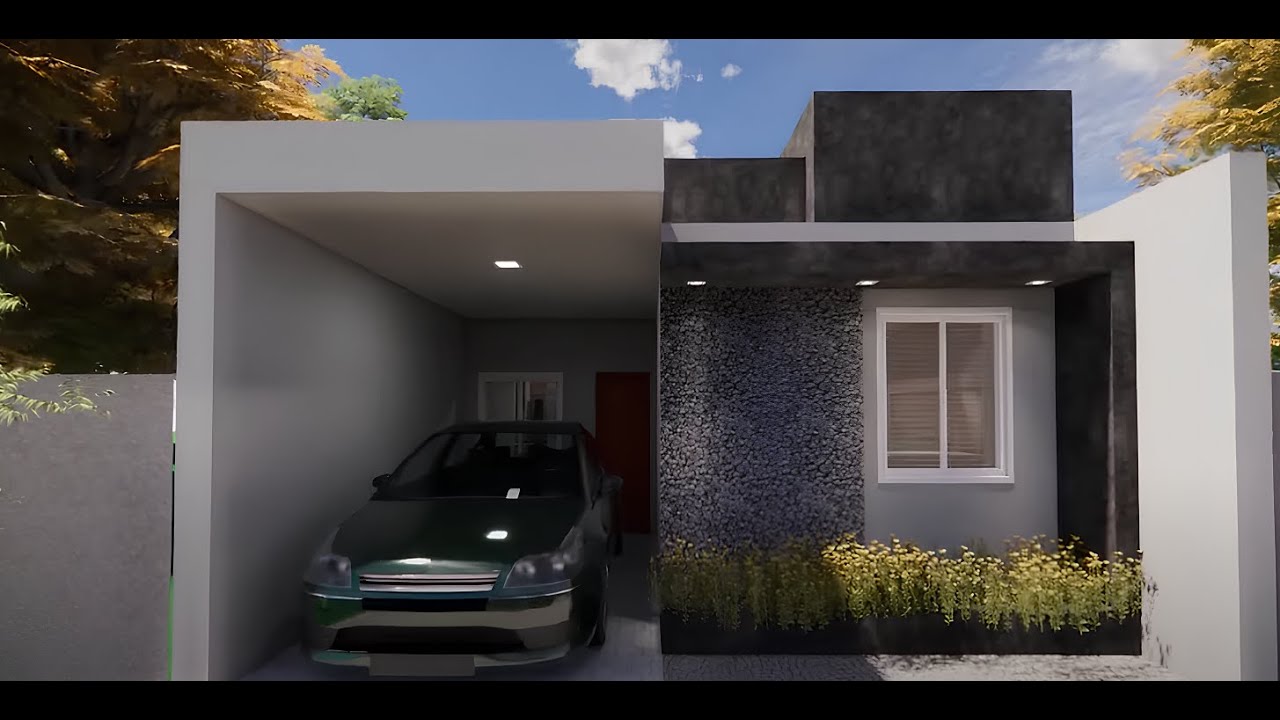 PROJETO DE CASA PEQUENA COM 2 QUARTOS PARA TERRENO 6x10 - YouTube