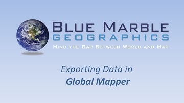 Global Mapper - Exporting Data