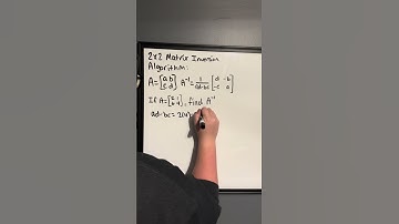 How to Find the Inverse of a 2x2 Matrix