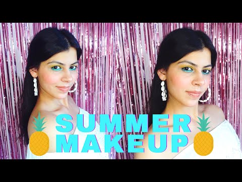 SUMMER MAKEUP TUTORIAL II Yellow Glitter Eyeshadow Tutorial 2021