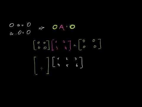 ნულოვანი მატრიცა და მატრიცის გამრავლება