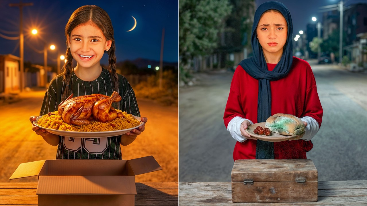 تحدي السير يحدد فطورنا في رمضان 🌙 فطرنا أكلات غريبة 😭💔!!