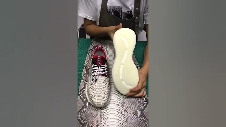 Genuine python skin leather orignal pattern handmade sneakers Yeezy style #shorts