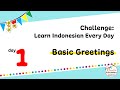 Challenge  learn indonesian every day  day 1