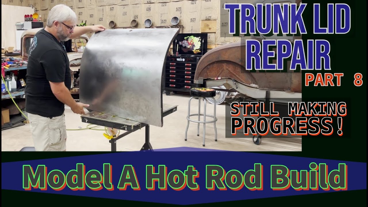 Bondo Bucket! Trunk lid repair part 8! Skin repair! Dents, Rust