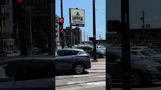 Crossing from the City Market to the City Diner in Kansas City, MO with Mom-e