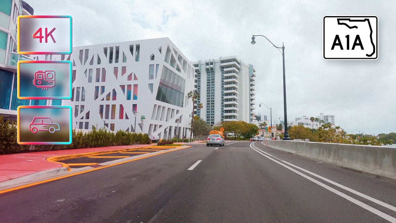 Driving between Sunny Isles and Miami Beach