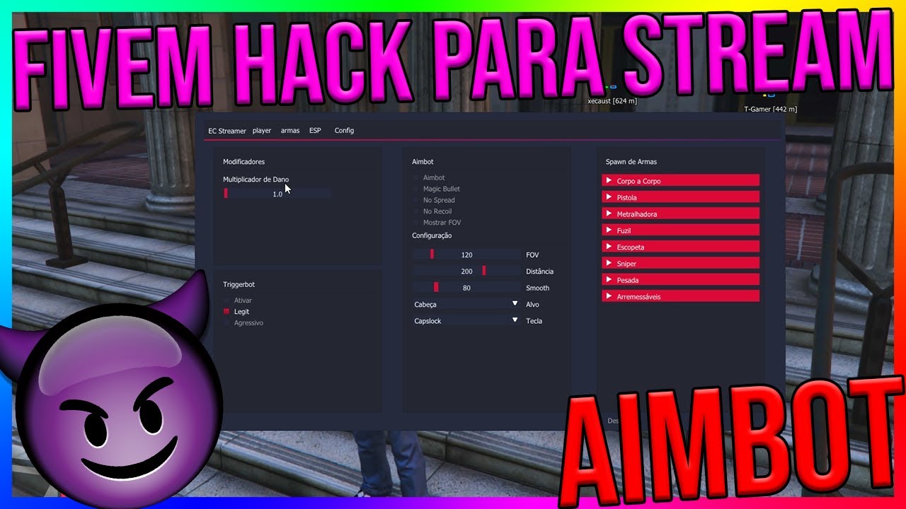 MonsterMenu - FiveM Hack - FiveM Hack - Dinheiro, armas, spawner admin,  wall hack e mais, Mod menu no roleplay brasil