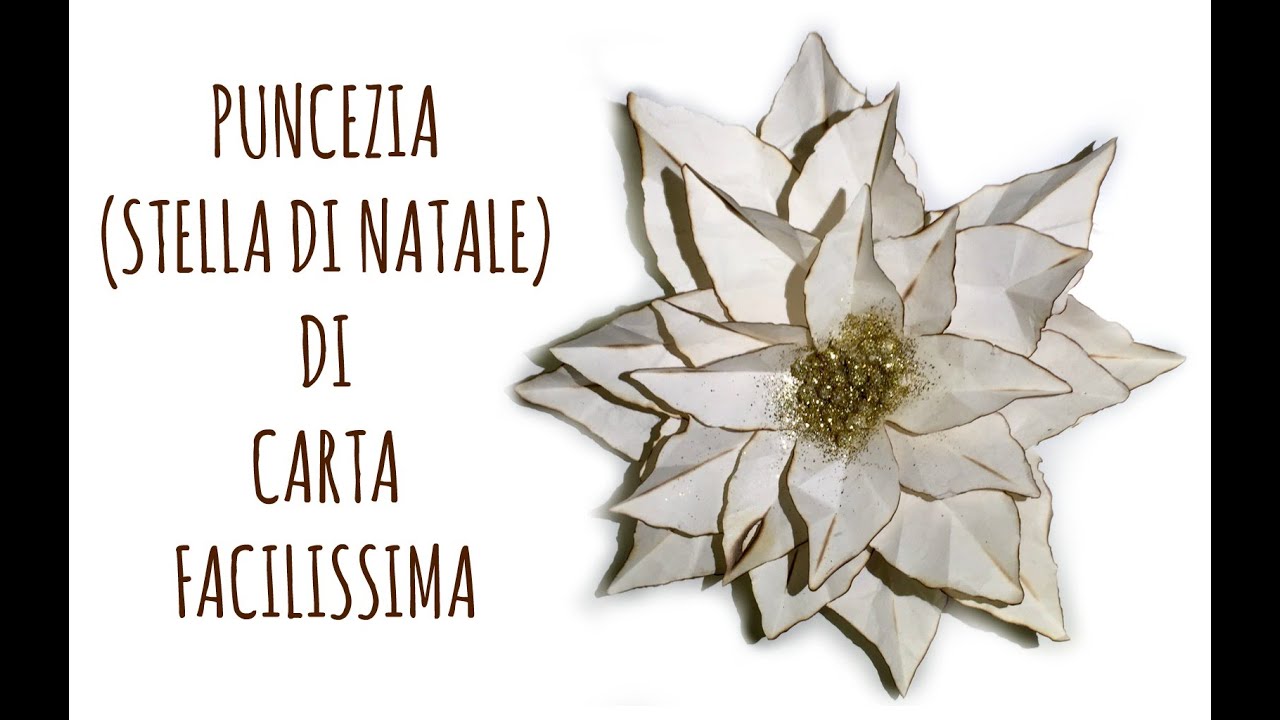 Disegno Della Stella Di Natale.Come Fare Una Poinsettia O Stella Di Natale Di Carta How To Make A Paper Poinsettia Arte Per Te Youtube