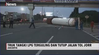 Truk Tangki LPG Pertamina Terguling di TOL JORR Jaktim km 5 - iNews Malam 06/03
