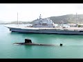 #VIDEO: INS Khanderi in Karwar with War ready Vikramaditya deck.