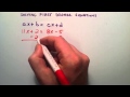 Intermediate Algebra: Solving First Degree Equations