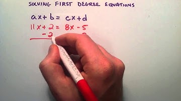 How to Solve First Degree Equations , ax + b = cx + d , Intermediate Algebra , Lesson 38