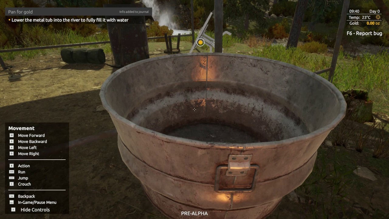 Gold Rush game Pre Alpha view