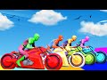 SPIDER-MAN vs TUNG TUNG TUNG SAHUR Rescue vs Venom on Motorcycle in RAINBOW SPIDERS BRIDGE
