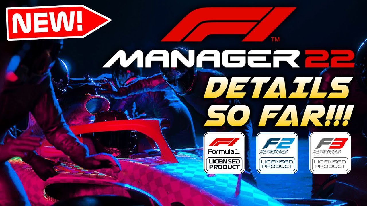 NEW F1 Manager 2022 Game REVEALED! All The Details So Far! F1, F2 & F3 Licence! TV Graphics!