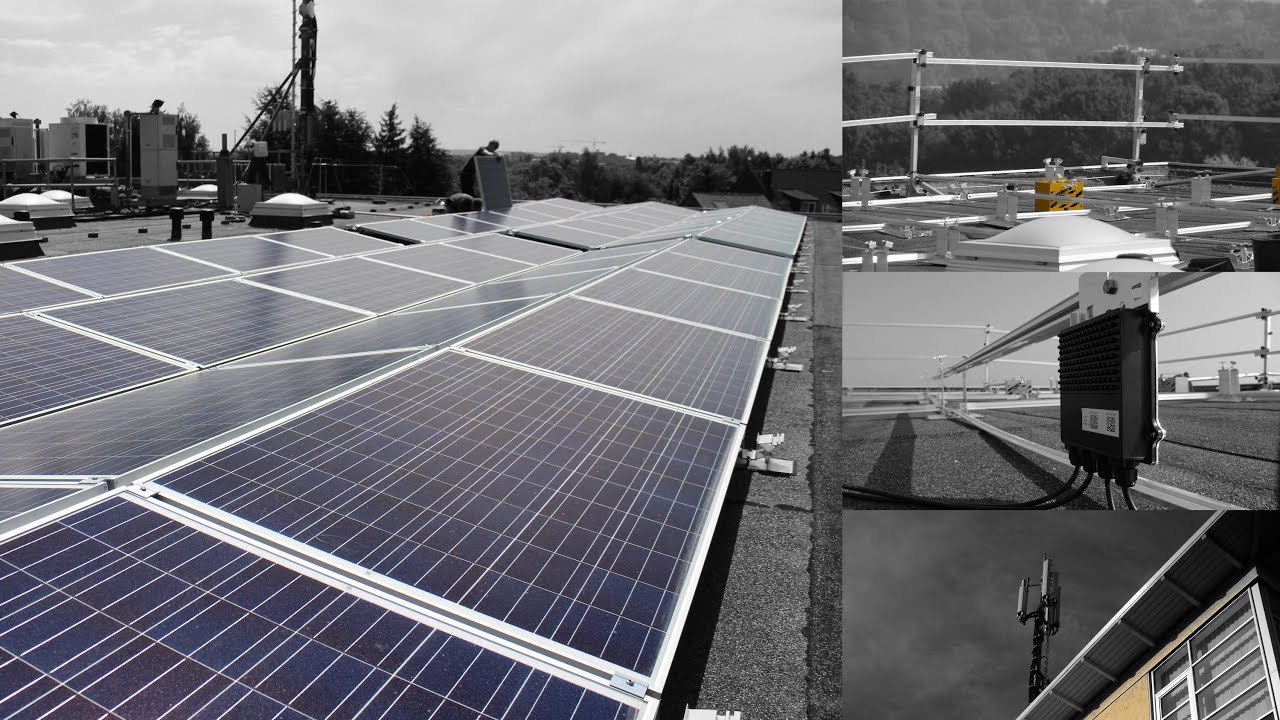 06-2014: Montage 30 kWp Solarstromanlage SCHÜCO/SolarEdge