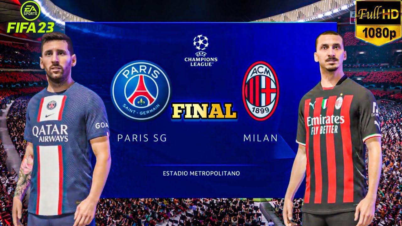 FIFA 23 PSG vs Ac Milan Champions League Final 2022/2023 Full Match