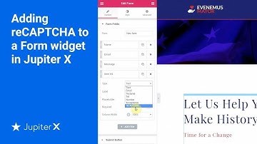 Adding reCAPTCHA to a Form widget in Jupiter X