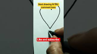 Easy Heart Balloon Drawing ❤️🎈 | Cute Drawing in 10 seconds 🔥 #shorts #drawing #babygirl