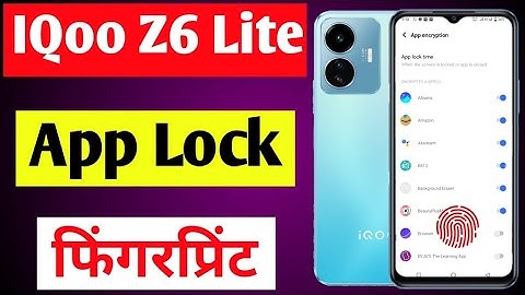 IQoo z6 Lite app lock fingerprint | IQoo z6 Lite me app me fingerprint lock kaise lagaye