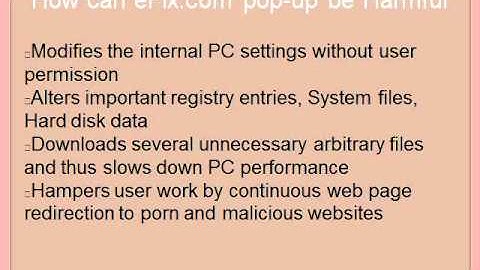 Remove eFix.com pop-up: know how to uninstall
